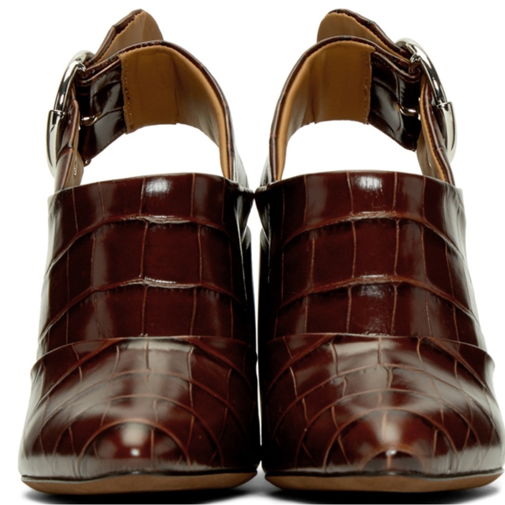 CHLOÉ Tan Wave Slingback Mules - Picture 7 of 10